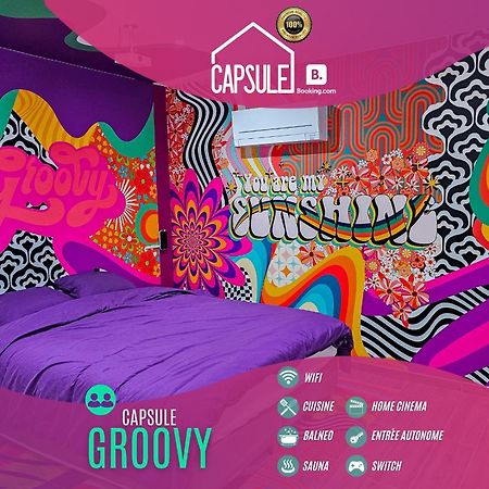 Capsule Groovy-Jacuzzi-Sauna-Billard-Netflix- Nintendo Switch & Jeux モンス エクステリア 写真